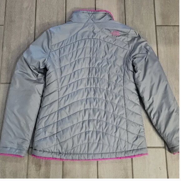 The North Face Mossbud Swirl Reversible Jacket Magenta Grey size XL - Picture 5 of 9
